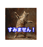 踊る猫たちの絵画（個別スタンプ：22）