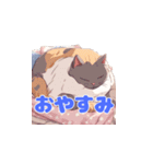 パジャマ猫＜おやすみ＞（個別スタンプ：9）