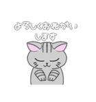 あいさつ！しましまねこスタンプ（個別スタンプ：7）