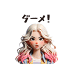 3Dアート K-POPフレンズ（個別スタンプ：34）