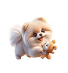 3D Art Dog Friends Pomeranian simple（個別スタンプ：5）