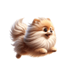 3D Art Dog Friends Pomeranian simple（個別スタンプ：7）