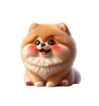 3D Art Dog Friends Pomeranian simple（個別スタンプ：9）