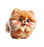 3D Art Dog Friends Pomeranian simple（個別スタンプ：10）