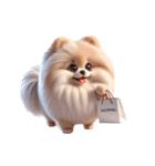 3D Art Dog Friends Pomeranian simple（個別スタンプ：15）