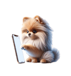 3D Art Dog Friends Pomeranian simple（個別スタンプ：17）