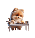 3D Art Dog Friends Pomeranian simple（個別スタンプ：20）