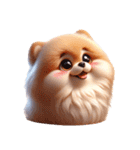 3D Art Dog Friends Pomeranian simple（個別スタンプ：28）