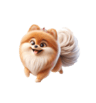 3D Art Dog Friends Pomeranian simple（個別スタンプ：32）