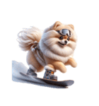 3D Art Dog Friends Pomeranian simple（個別スタンプ：35）