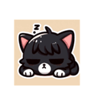 かわいい 黒猫（個別スタンプ：6）