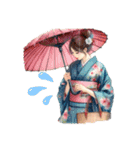 Japan Kimono lady（個別スタンプ：19）