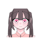 かわいい女の子のスタンプ【ピンク】（個別スタンプ：1）