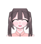 かわいい女の子のスタンプ【ピンク】（個別スタンプ：6）