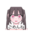 かわいい女の子のスタンプ【ピンク】（個別スタンプ：8）
