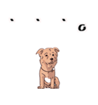 シンプルな犬の絵スタンプ（個別スタンプ：8）