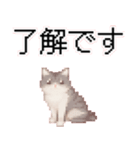 猫のピクセルアート(ドット絵)のスタンプ4（個別スタンプ：27）