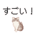 猫のピクセルアート(ドット絵)のスタンプ 2（個別スタンプ：17）