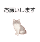 猫のピクセルアート(ドット絵)スタンプ 3（個別スタンプ：3）