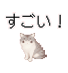 猫のピクセルアート(ドット絵)スタンプ 3（個別スタンプ：6）