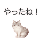 猫のピクセルアート(ドット絵)スタンプ 3（個別スタンプ：17）