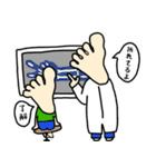 腕骨折したあしゆびくん（個別スタンプ：2）