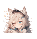 [かわいい]犬耳の女の子1（個別スタンプ：1）