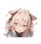 [かわいい]犬耳の女の子1（個別スタンプ：18）