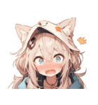 [かわいい]犬耳の女の子1（個別スタンプ：28）