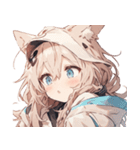 [かわいい]犬耳の女の子1（個別スタンプ：30）