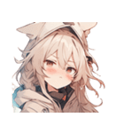 [かわいい]犬耳の女の子1（個別スタンプ：34）
