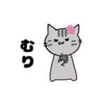 推し活もふねこ[満開さくら]／グレー（個別スタンプ：12）