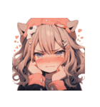 [かわいい]猫の女の子1[修正版]（個別スタンプ：4）