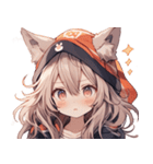 [かわいい]猫の女の子1[修正版]（個別スタンプ：8）