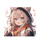 [かわいい]猫の女の子1[修正版]（個別スタンプ：22）