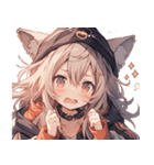 [かわいい]猫の女の子1[修正版]（個別スタンプ：34）