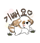 シーズー犬 『韓国語だけ』2（個別スタンプ：16）