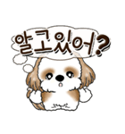 シーズー犬 『韓国語だけ』2（個別スタンプ：30）