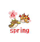 飛び出すモブドの春Spring（個別スタンプ：1）