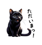 猫のスタンプpt3 黒猫 クロネコ 黒ネコ（個別スタンプ：23）