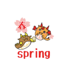 動くモブドの春Spring（個別スタンプ：1）