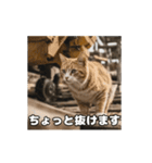 動く 現場猫 社会人 社畜（個別スタンプ：13）