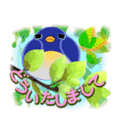 かわいい小鳥の春色スタンプ（個別スタンプ：4）