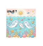 イルカと海（個別スタンプ：3）