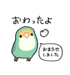 おらの動物園67-2【家族】コザクラインコ（個別スタンプ：13）