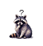 ドット絵 タヌキ 日常会話 40種（個別スタンプ：17）