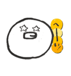なんか言うてる白い丸いやつ（個別スタンプ：1）