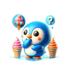 ペンギンのアイスクリーム屋さん（個別スタンプ：25）