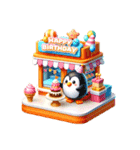 ペンギンのアイスクリーム屋さん（個別スタンプ：40）