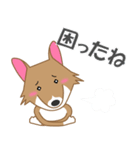 犬＜茶シロ＞はなちゃんスタンプ（個別スタンプ：4）